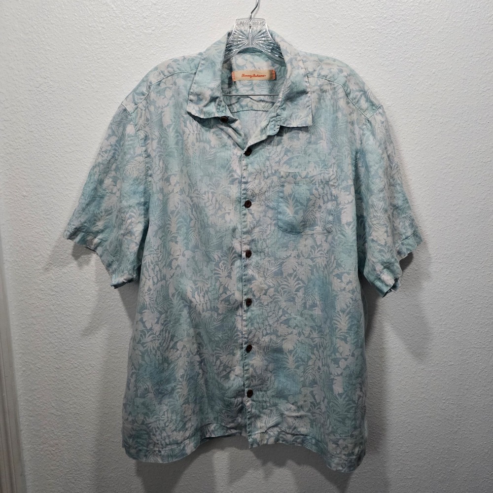 Tommy Bahama 100% Linen Men's Hawaiian Shirt Size XL‎